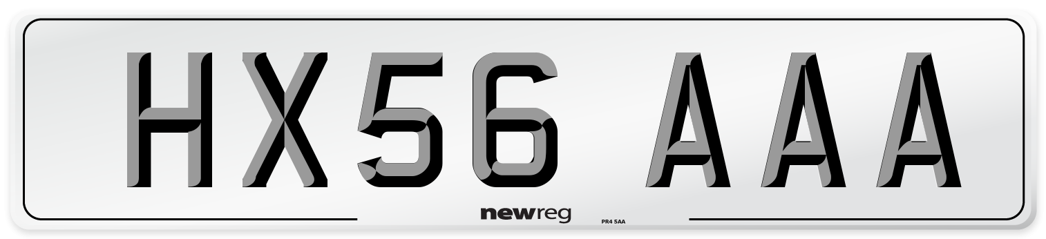 HX56 AAA Number Plate from New Reg